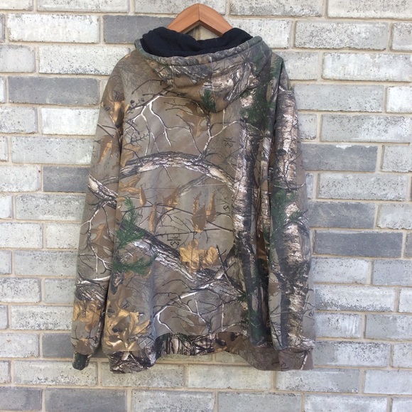 Carhartt Realtree Hooded Sweater Jacket Camo - Picture 2 of 8